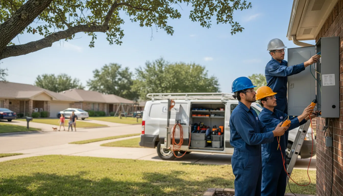 Certified electrician providing emergency electrical services in Fifty Six, AR
